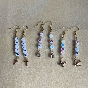*3 for $20* Inspirational Phrase Earrings